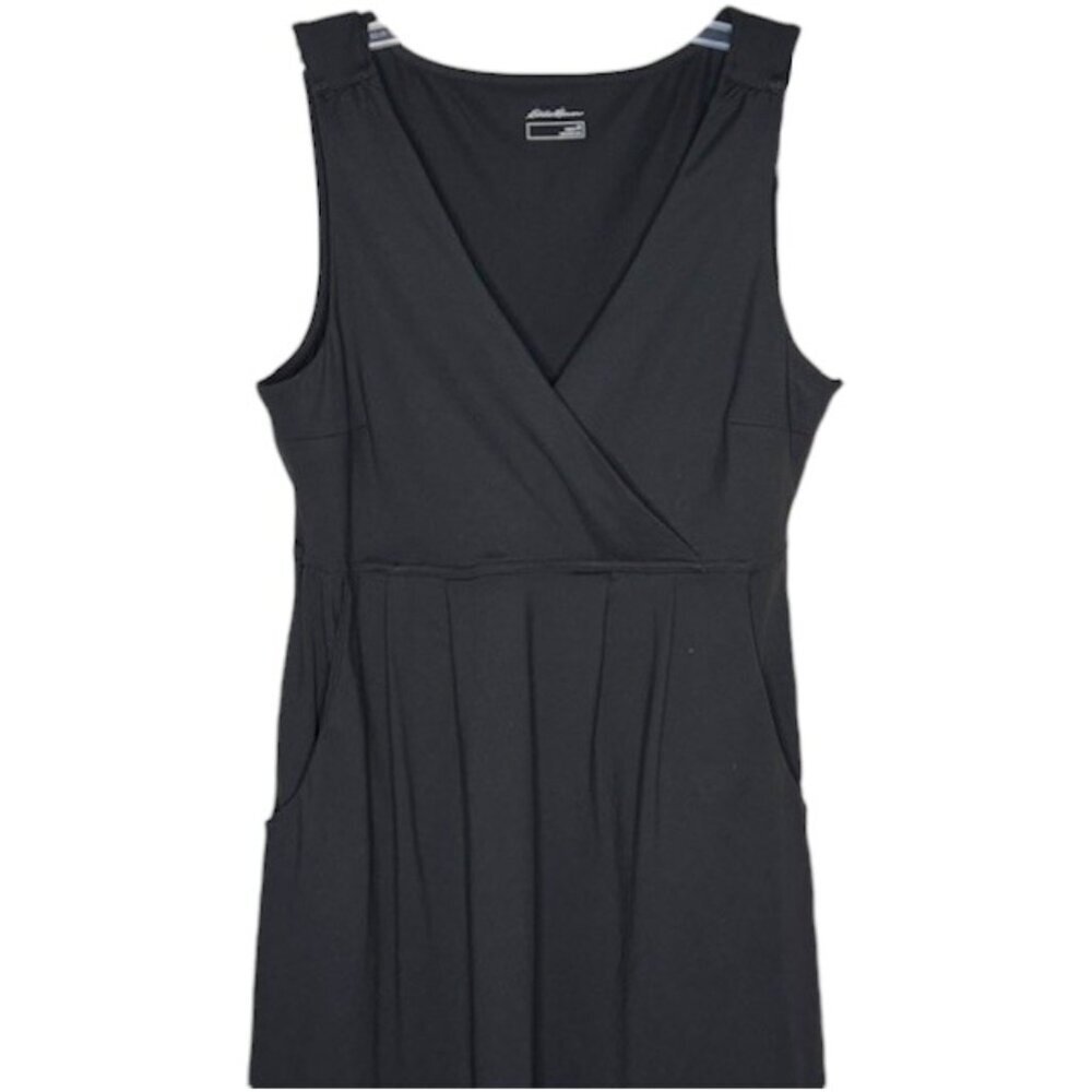 Eddie Bauer Aster Crossover Sleeveless Dress - Black - M - Picture 3 of 8